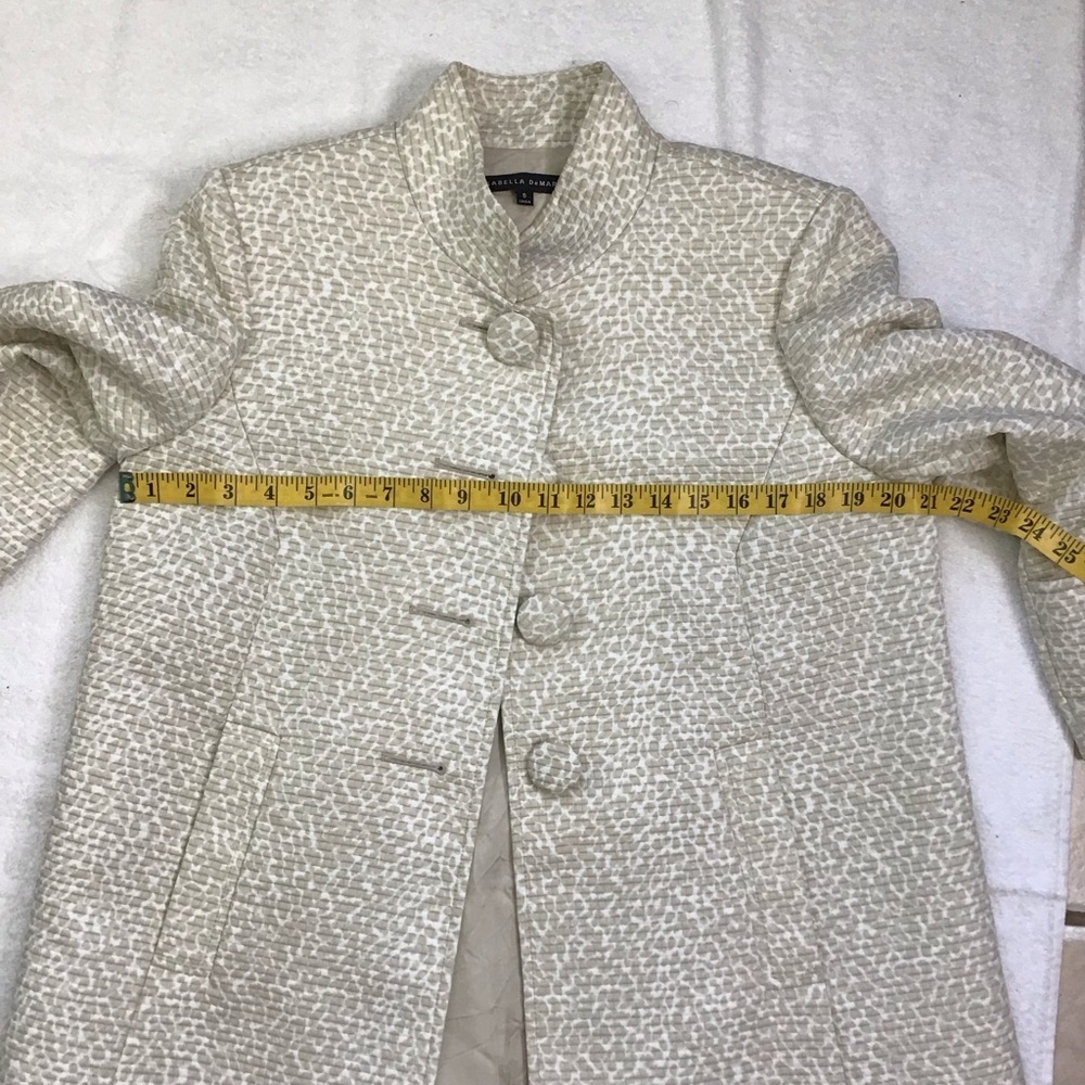 ISABELLA DEMARCO WOMEN ELEGANT CLASSY BRIDGET JUBILEE CREAM TAN JACKET SIZE 8 - Picture 5 of 7